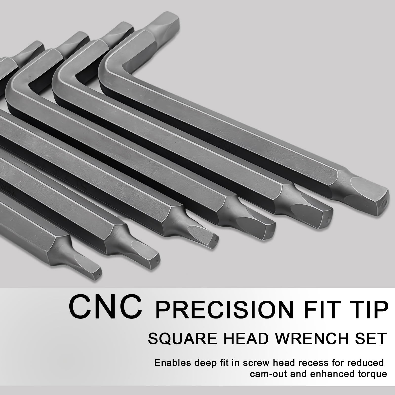 6Pcs Square Head Wrench Set L Shape Square Head Allen Wrench S2 Steel Square ... gallery