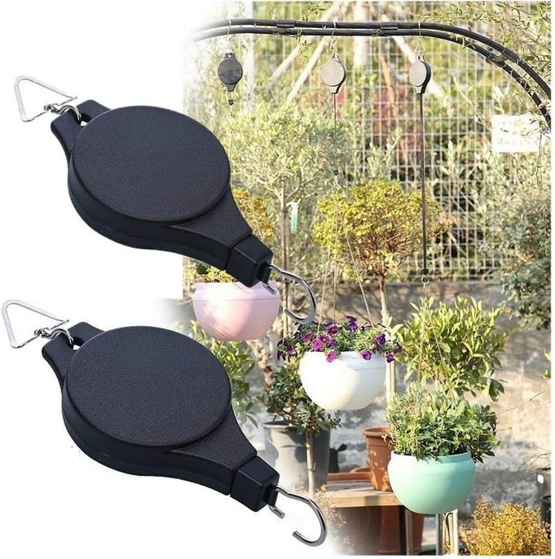 Gardening Plant Hooks Retractable Elevating Hanging Basket Bird Cage Bird gallery