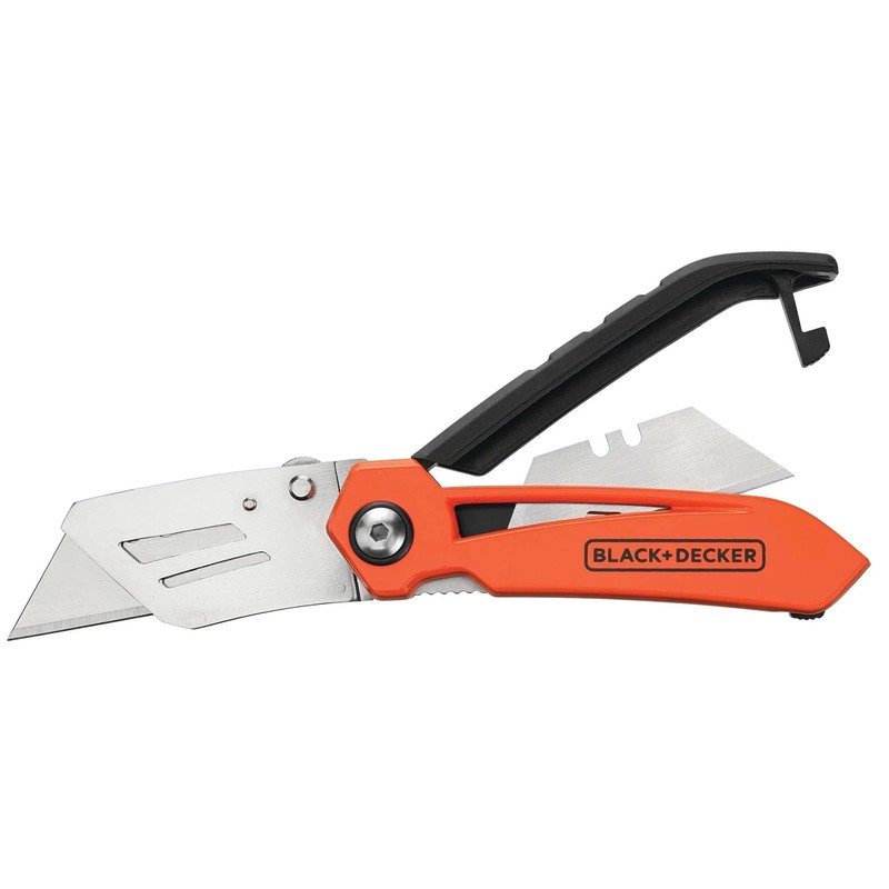 Black + Decker Folding Utility Knife w/Blade Storage BDHT10002 Brand New gallery