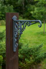 Cast Iron Plant Hanger Bracket 12″ Deep Verdigris Green Outdoor Wall Mount Hook