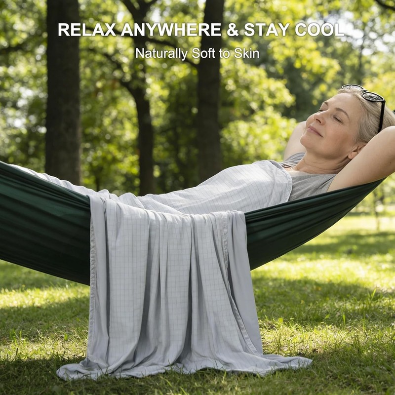 Breathable Cooling Blankets for Hot Sleepers, Summer Blanket Twin/Full Size f... gallery