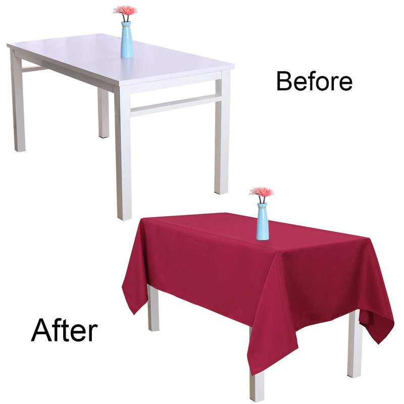 Rectangle Tablecloth and Wrinkle Table Cover for Wedding Picnic gallery