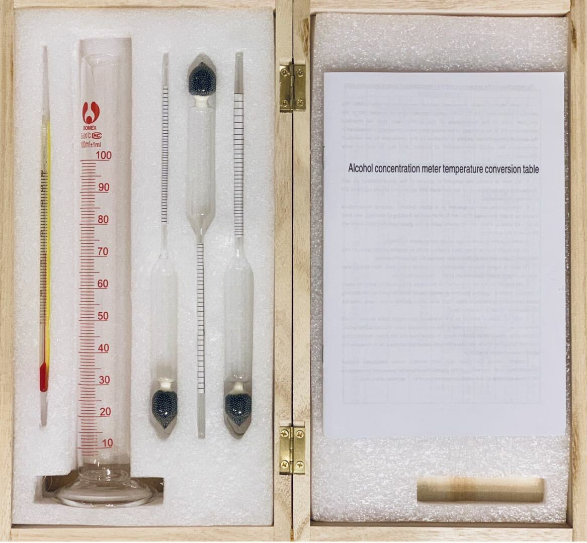 Alcohol Meter 0-100% Hydrometer Set For Whiskey Moonshine Sprit Distill Test Jar gallery