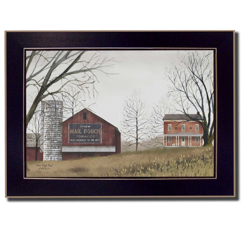"Mail Pouch Barn" 14x10" Printed Wall Art Ready To Hang Framed Poster 2 lbs