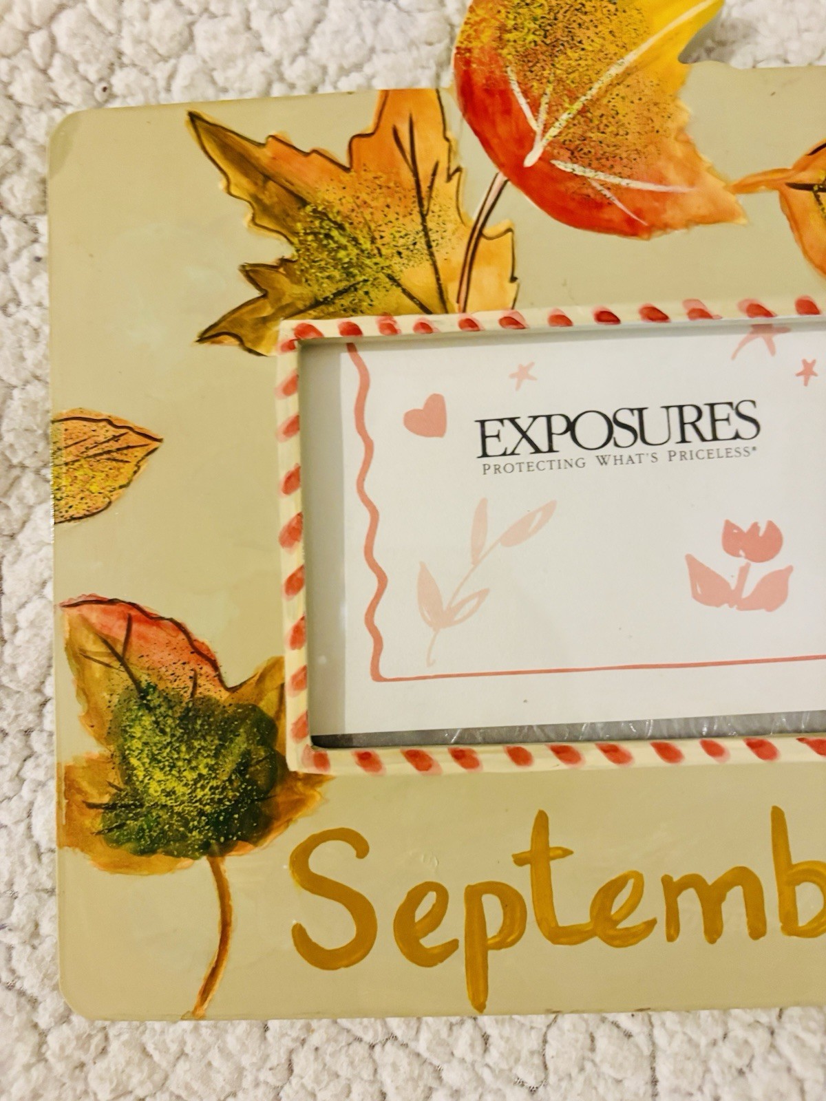 Exposures “September” 4x6 Picture Frame - Beautiful Handpainted! gallery