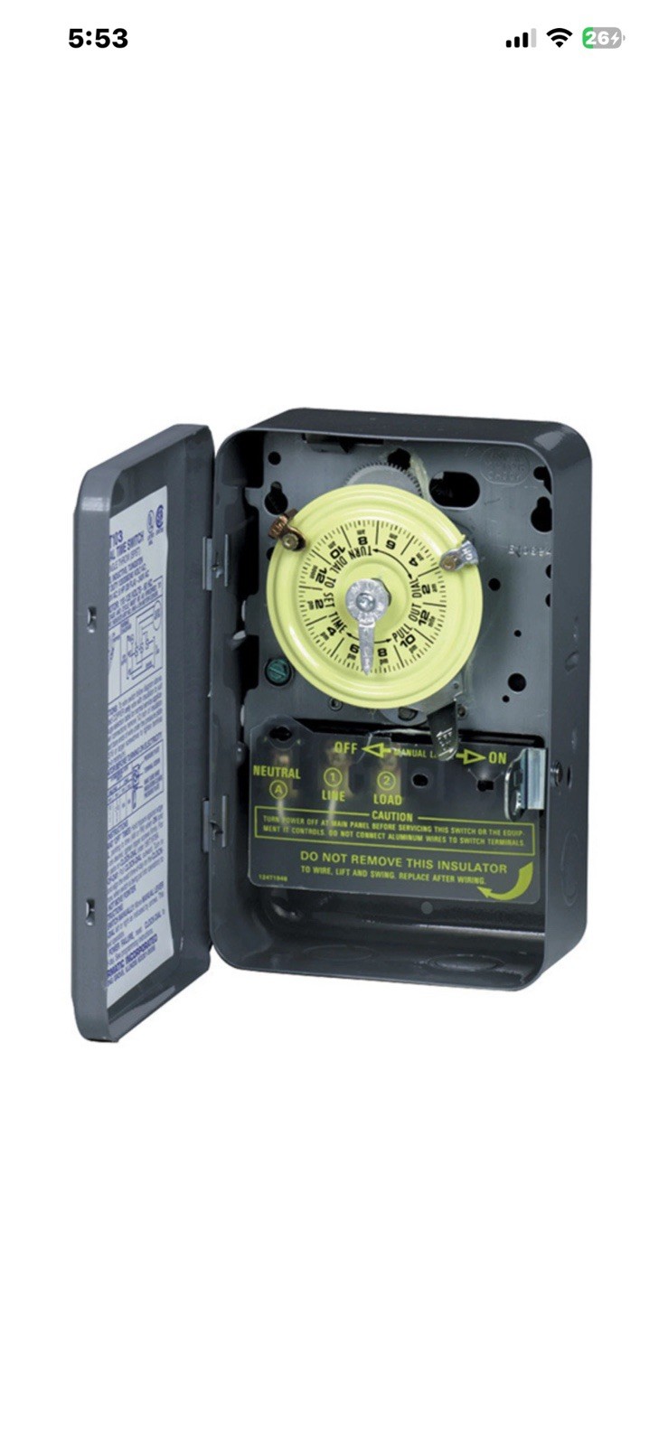 Intermatic T101 24-Hour Mechanical Time Switch 40A 120V SPST Indoor NEMA 1 NEW gallery