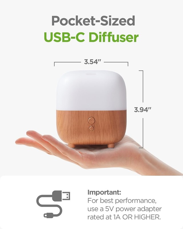 Essential Oil Diffuser Home Scent 8 LED Color Aromatherapy Mini Home Decor Desk gallery