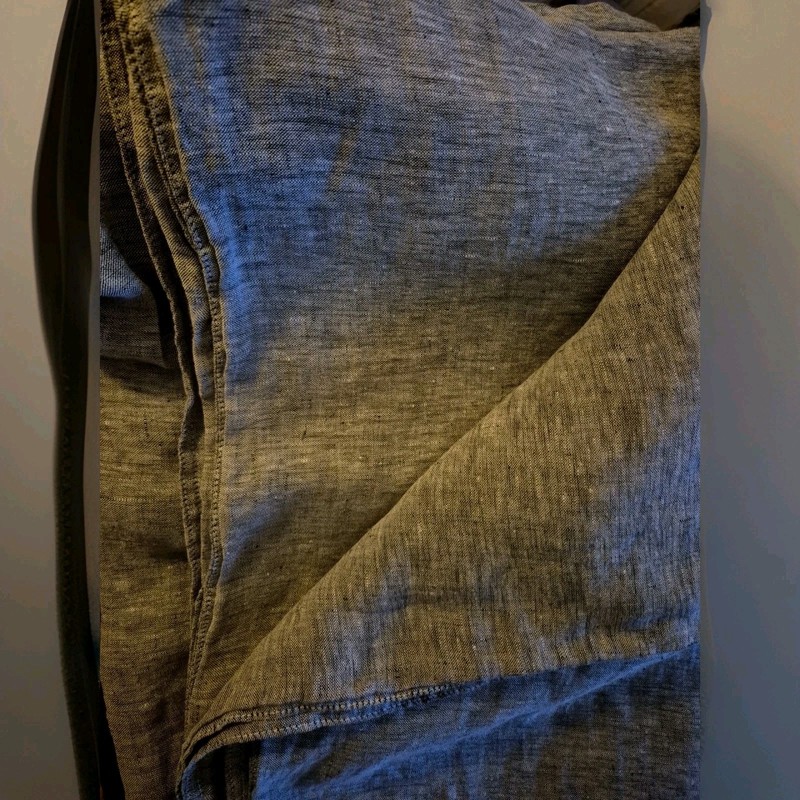 Brooklinen Washed Linen 2-Sided KING Duvet Cover Charcoal Chambray gallery