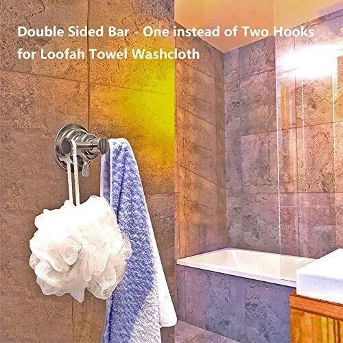 Stylish Suction Cup Hooks For Shower Loofah Towel Washcloth Relocatable Holder gallery
