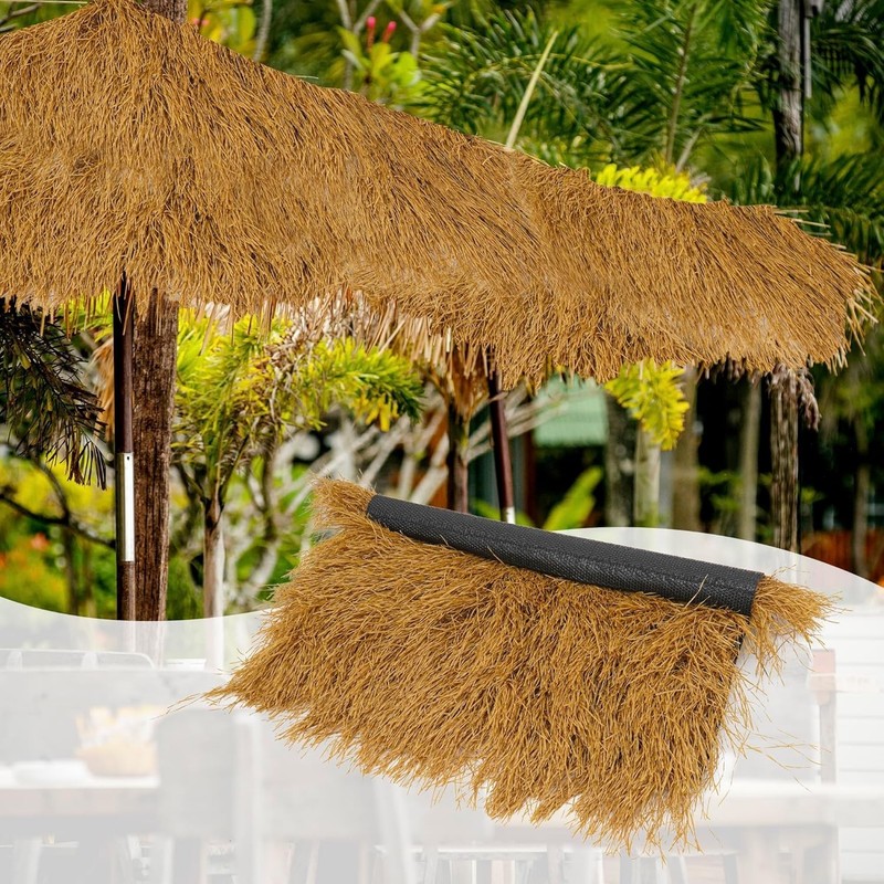 Artificial Thatch Grass Roof Roll 19.7ft x 19.7in Fireproof Waterproof Tiki Bar gallery