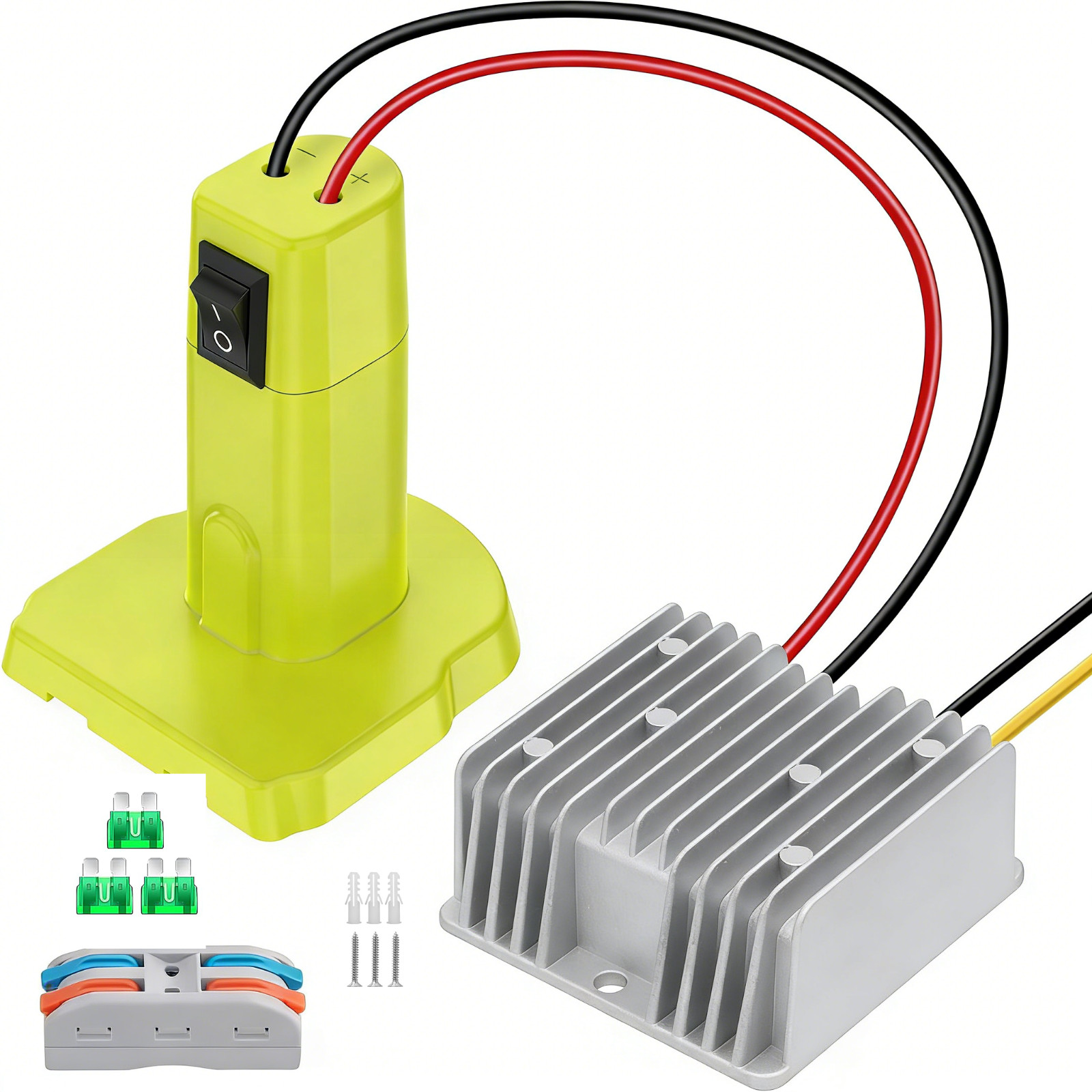 DC 18V To 12V Step Down Converter Compatible with Ryobi 18V Battery Adapter gallery
