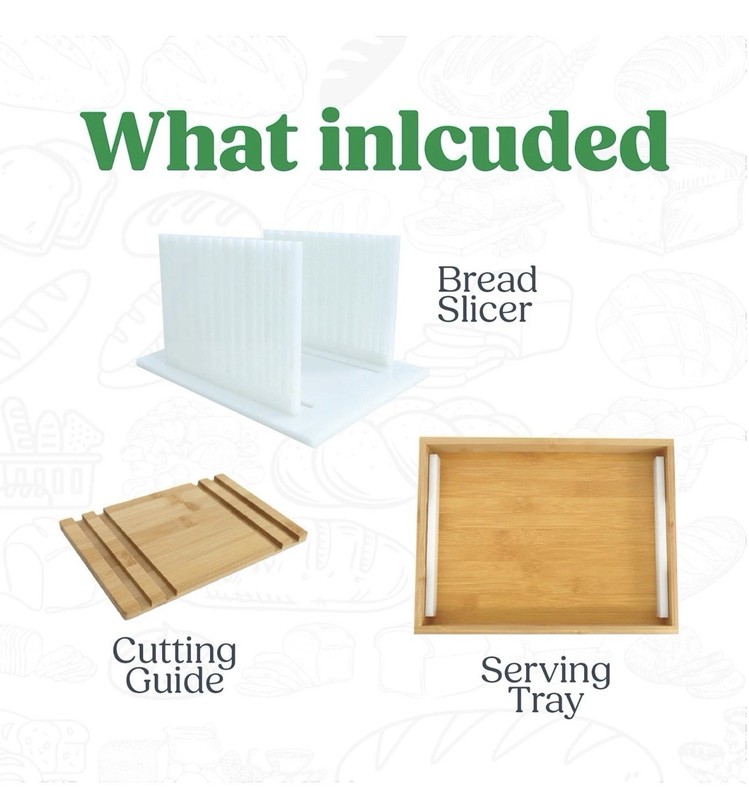 Bread Slicer for Homemade Bread, 3 Adjustable Loaf Widths and 3 Slice sizes gallery