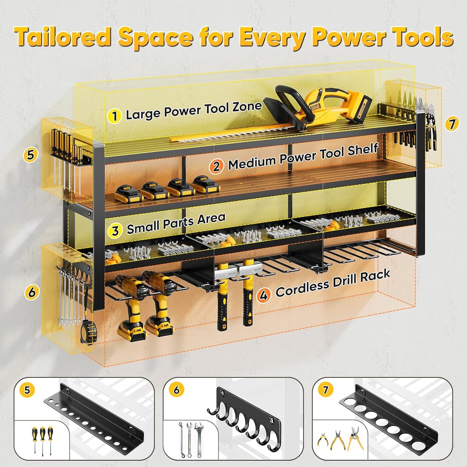 Cordless Drill Storage Rack 49 Inch 4 Layer 800lbs gallery