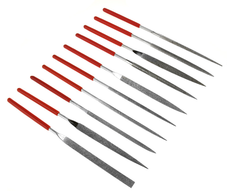 10pc 5-1/2" Diamond Needle File Set 3 x 140 x 70mm 180 Grit Ceramics Tile Glass gallery