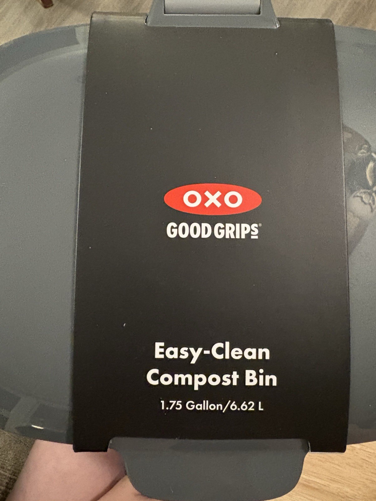 New OXO Good Grips Easy Clean Compost Bin Gray Kitchen Caddy Recycle 1.75 Gal gallery