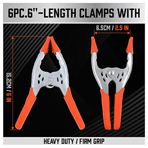 SPRING CLAMPS 2 PC. 6" INCH METAL SPRING CLAMP TWO PIECE gallery