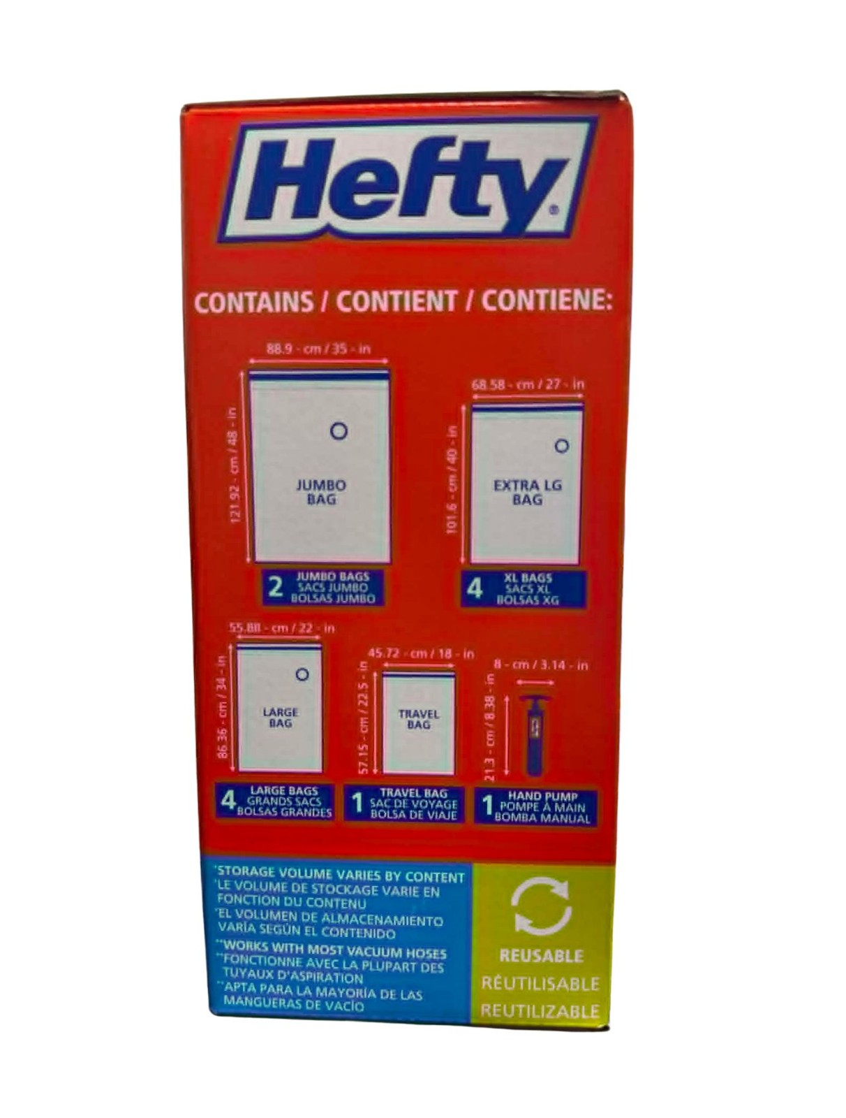 Hefty Shrink Pak 12PC Vacuum Storage Bags Variety Pack Assorted Ways to Compress gallery