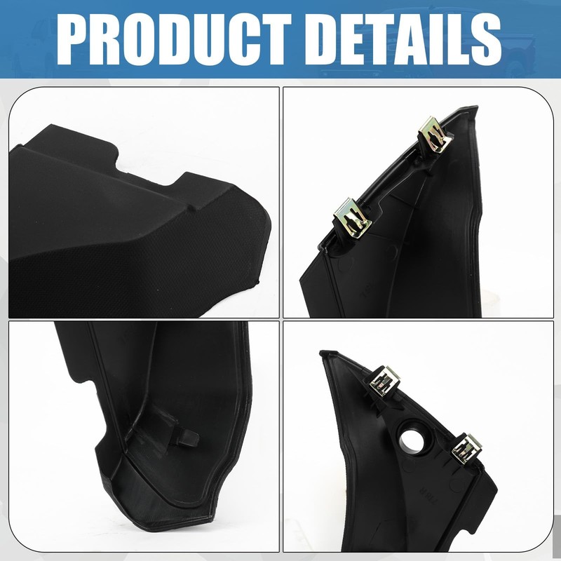 Windshield Wiper Cowl End Cap Panel Compatible with 2014-2019 Chevy Silverado... gallery