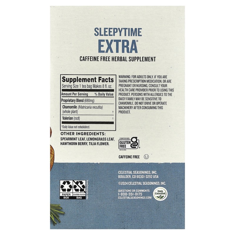 Wellness Tea, Sleepytime Extra, Caffeine Free, 40 Tea Bags, 2.5 oz (71 g) gallery