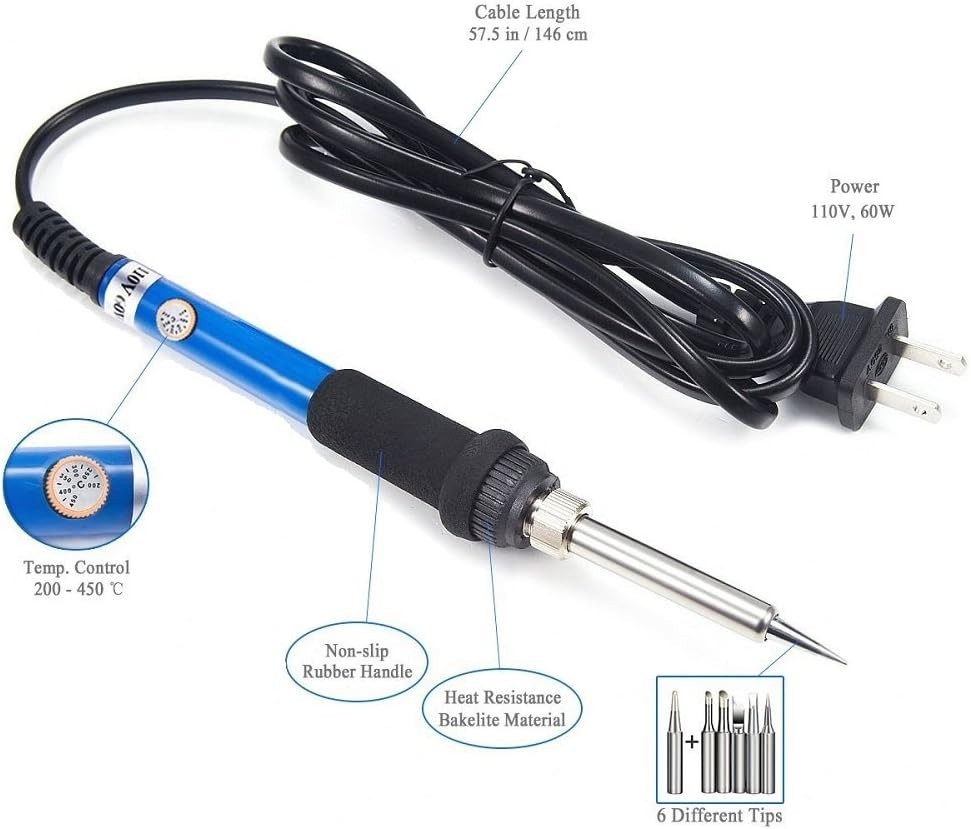 60W Digital Electric Soldering Iron Kit Tempe Adjustable Welding Tool Solder Gun gallery