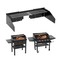 Universal Griddle Wind Guard and Warming Rack Set for Griddle From 28″ to 36″…