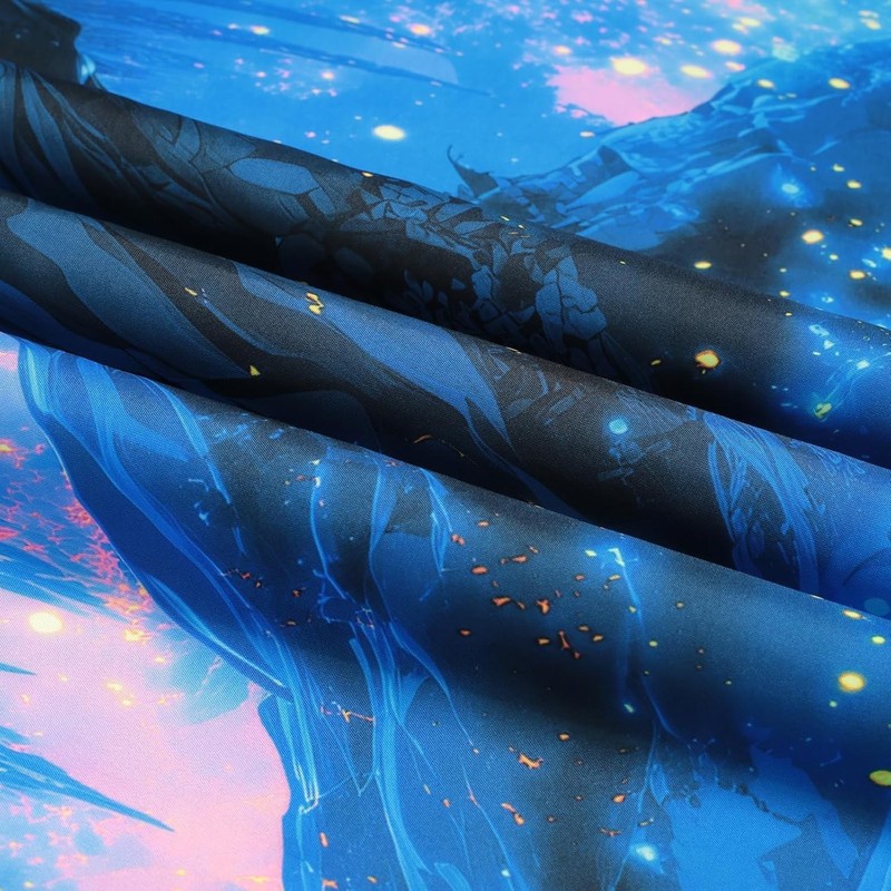 Blacklight Starry Night Tree Tapestry, UV Reactive Neon Willow Tree of Life Wall gallery