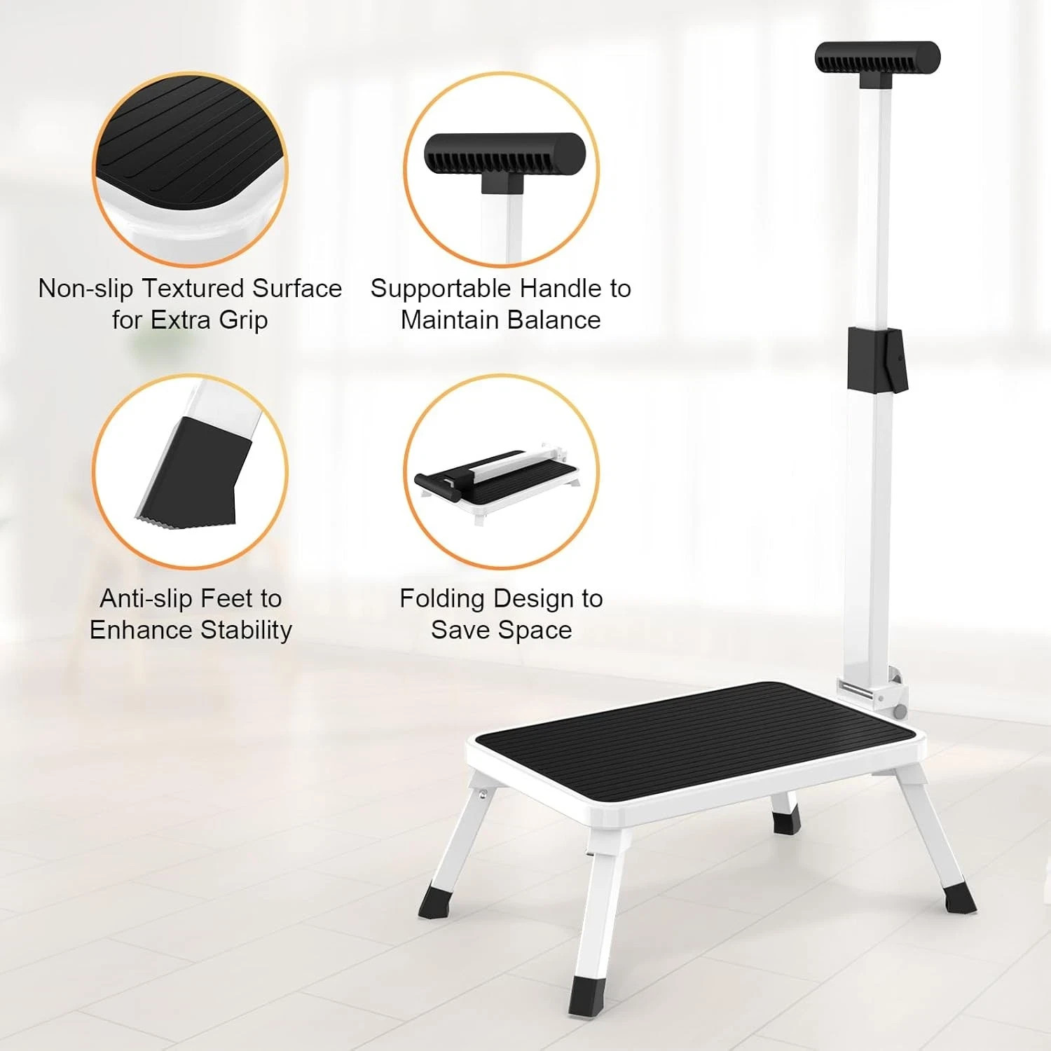 Step Stools for , Foldable Step Stool with Handle for Elderly Seniors Stepping S gallery