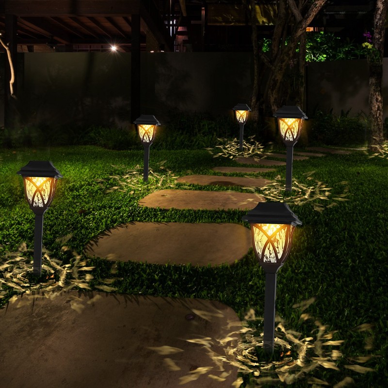 6Pack Solar Powered Stake Light Outdoor Decorative Landscape Lamp IP45 Waterproo gallery