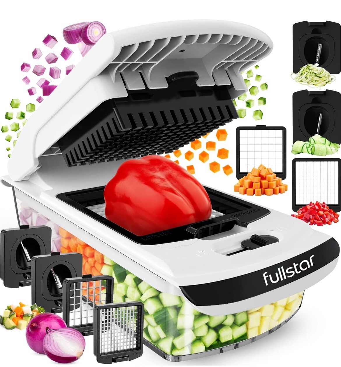 Fullstar The Original Pro Chopper - Vegetable Chopper and Spiralizer, Food Chopp gallery