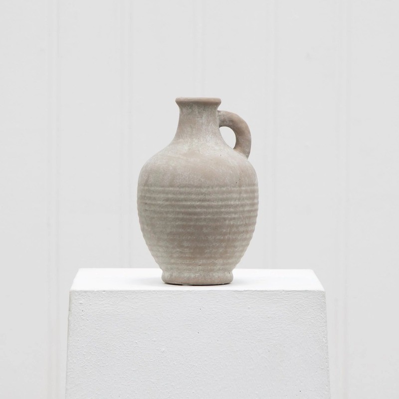 Indoor Ceramic Handled Jug, 7" Brown gallery