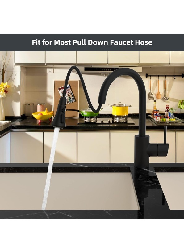 Hibbent Pull Down Spray Head, NSF/ANSI/CAN 61 & CUPC Certified 3-Function Spray gallery