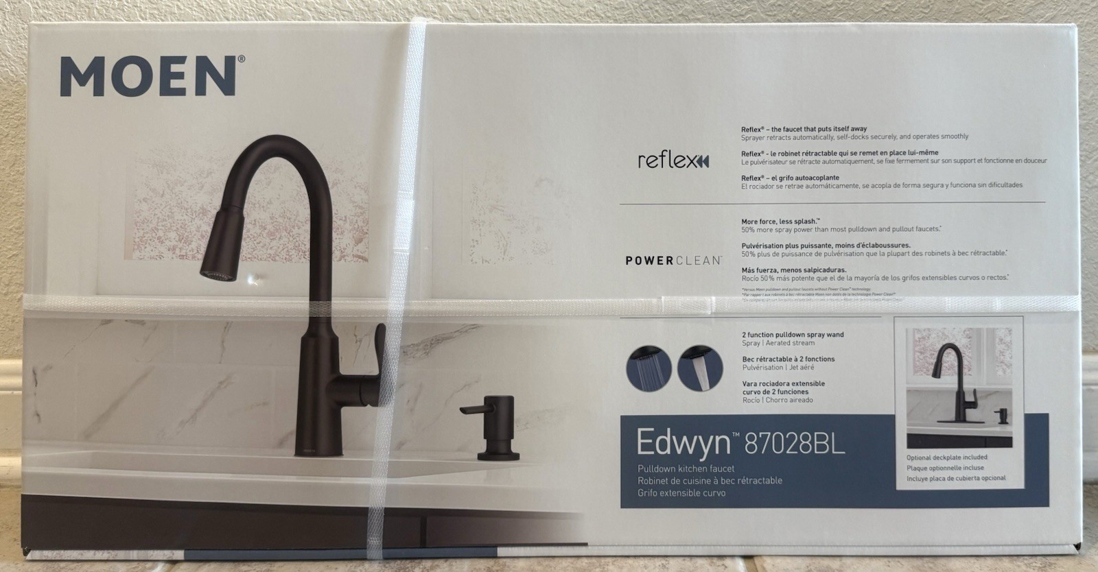 Moen Edwyn Matte Black Single Handle Pull-down Kitchen Faucet w/Sprayer Function gallery