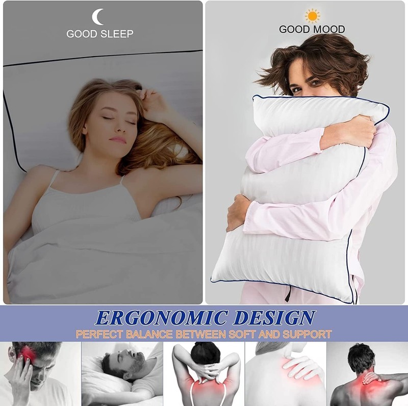 Bed Pillows for Sleeping, King Size Set of 4 (Pack 4), White gallery