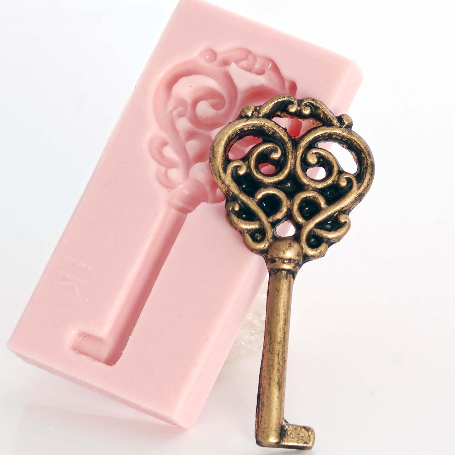 Silicone Skeleton Key Mold Fondant, Chocolate, Resin, Polymer Clay Mold (001) gallery