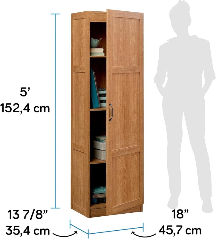 Chic Engineering Wood Storage Cabinet – 3 Adjustable Shelves, Easy Assembly gallery