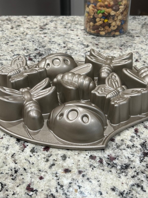 Nordic Ware Backyard Bugs Pan Bronze/Silver 5 Cups / 1.2 Liters Made USA gallery