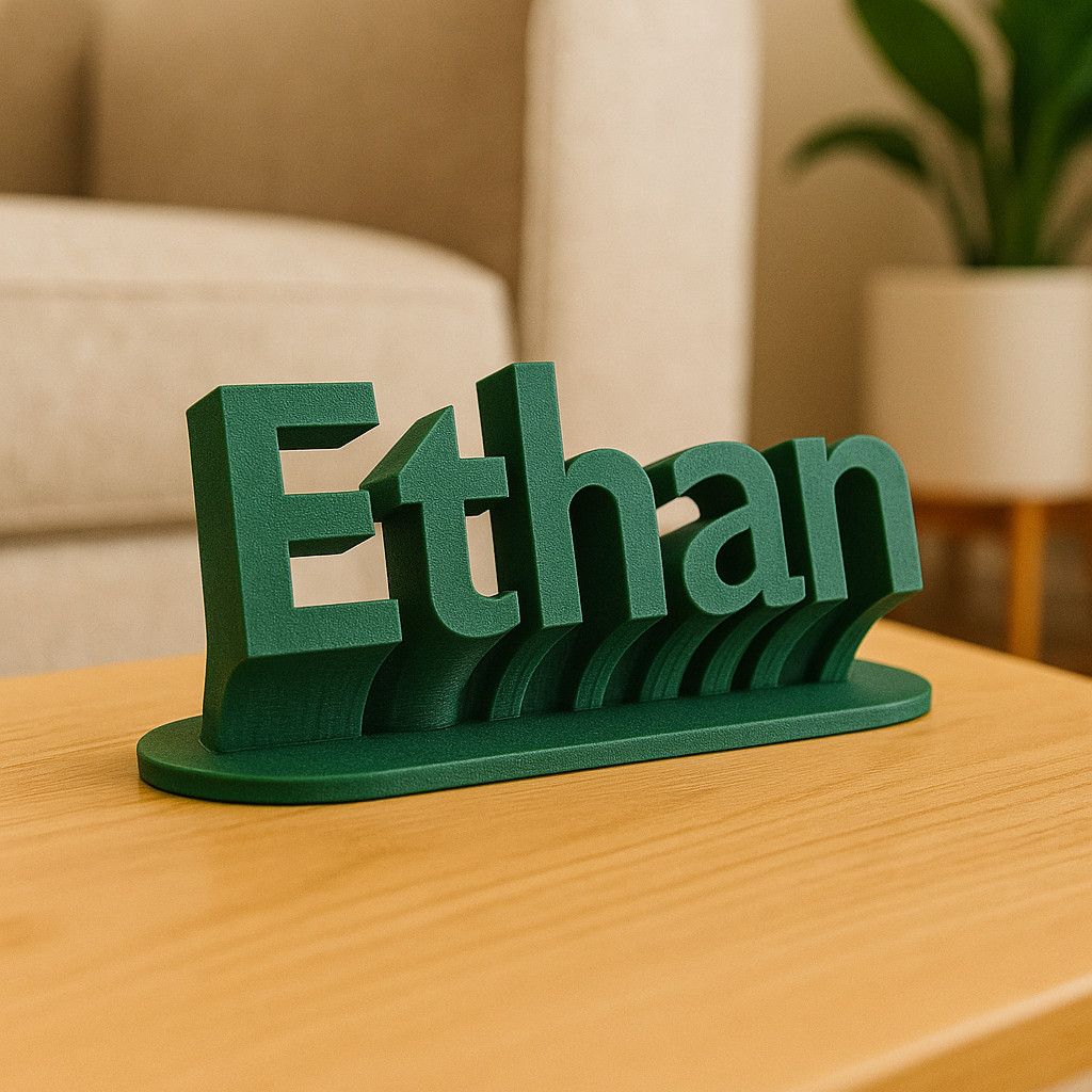 Custom 3D Printed Nameplate Personalized Desk Name Sign Holiday Gift Idea gallery