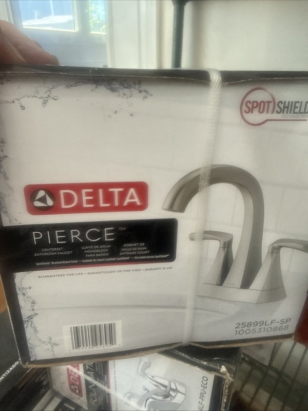 Delta Pierce Two-Handle 4" Centerset Bathroom Faucet - Brushed Nickle 25899LF-SP gallery