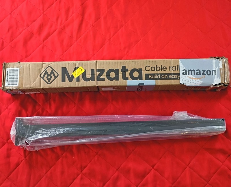 Muzata Cable Railing Post 304 Stainless Steel 33 Inches Black gallery