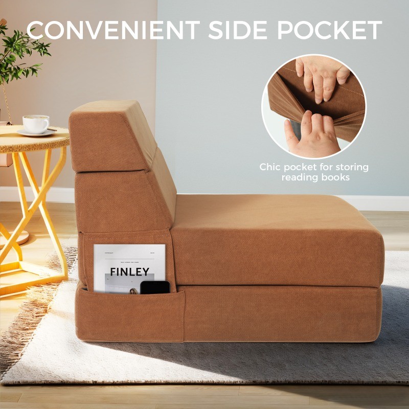VIXLON Folding Sofa Bed Convertible Modern Bed Chair Modern Down Sleeper Couch gallery