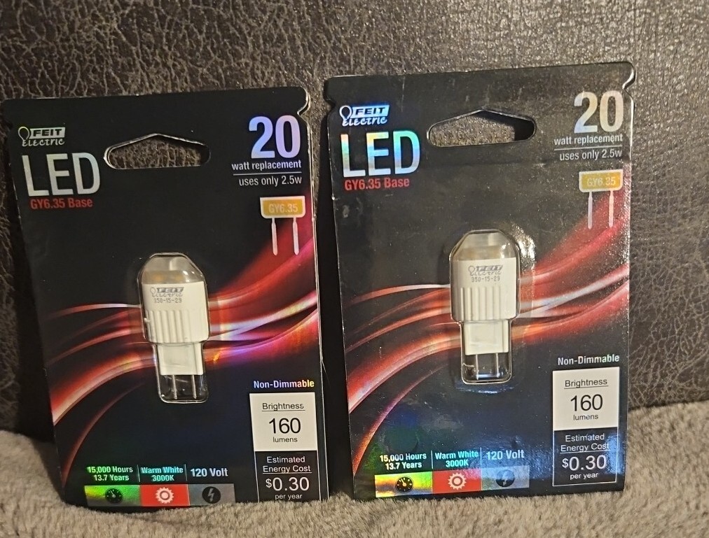 FEIT ELECTRIC 20 WATT REPLACEMENT LED G8 BI-PIN BASE BULB 120 volt (2) gallery
