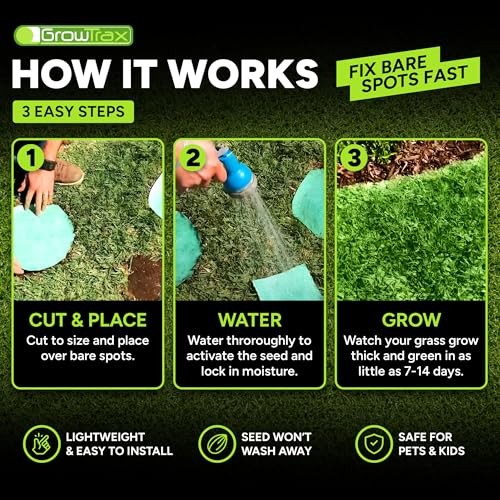 Biodegradable Grass Seed Mat, Year Round Green - 50 Sq Ft Quick Fix 50sqft gallery