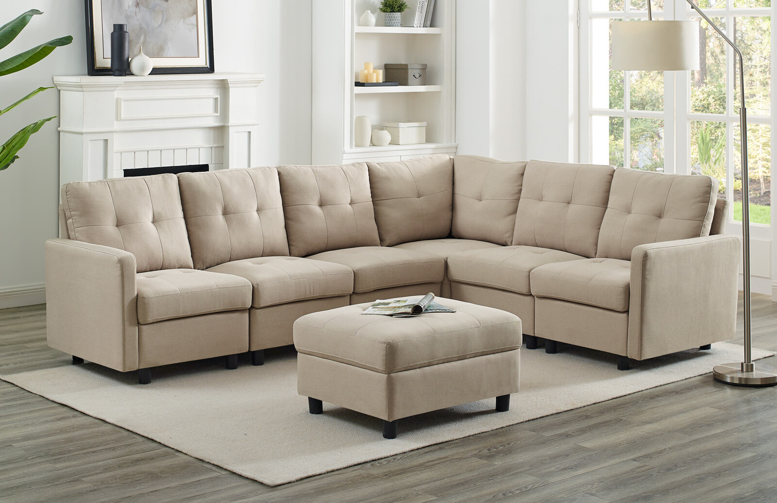 Contemporary Modular Sectional Sofa Modern Living Room Furniture Set DIY Couch gallery