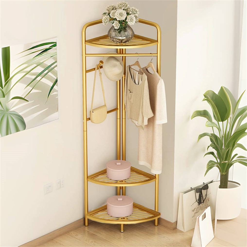 Extra Tall Hat Coat Rack Heavy Duty Corner Clothes Tree Rack Hanger with Shelves gallery