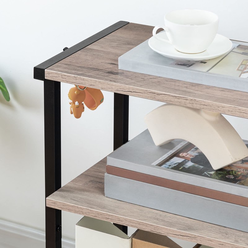 Mobile Printer Stand, 3-Tier Printer Cart Under Desk with Storage, Industrial... gallery