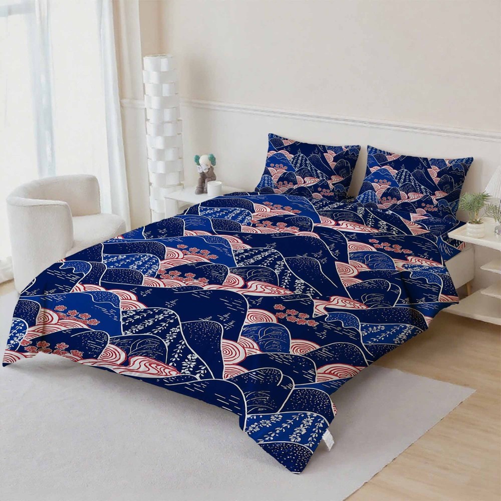 3D Hand Drawn Mountain Pattern Quilt Cover Set Bedding Sets Pillowcases