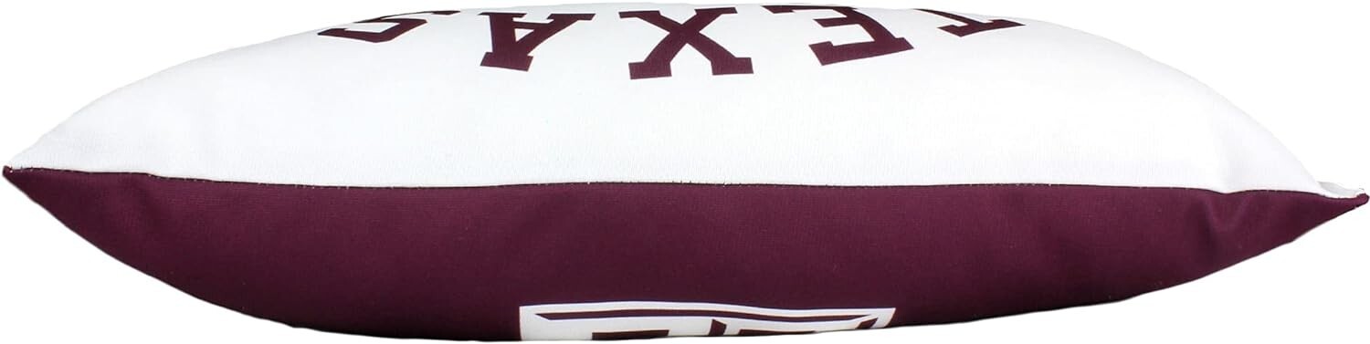 College Covers Solid Color Bolster Travel Pillow, 1 Count (Pack of 1), Texas A&m gallery