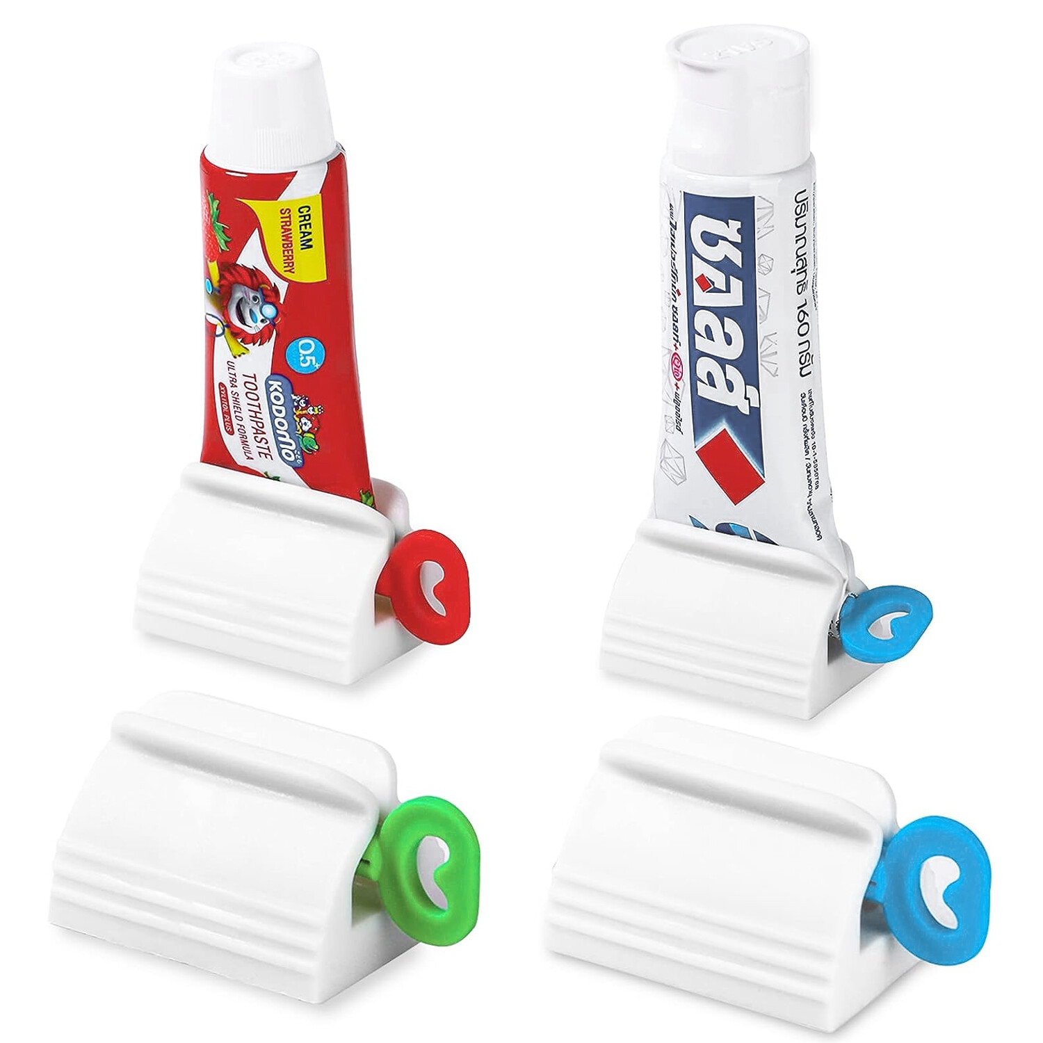 Rolling Toothpaste Tube Squeezers Toothpaste Dispenser Seat Holder 2/3/4/6 PCS gallery