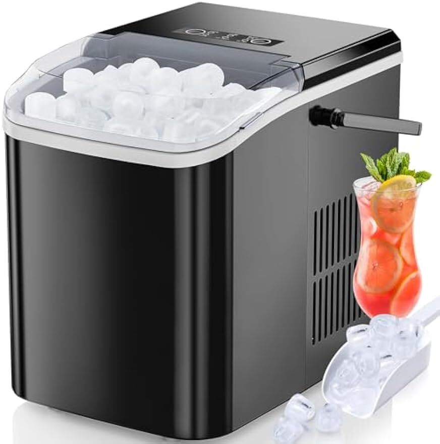 Portable Countertop Bullet Ice Maker Ice Machine with Ice Scoop 26lbs/24hrs gallery