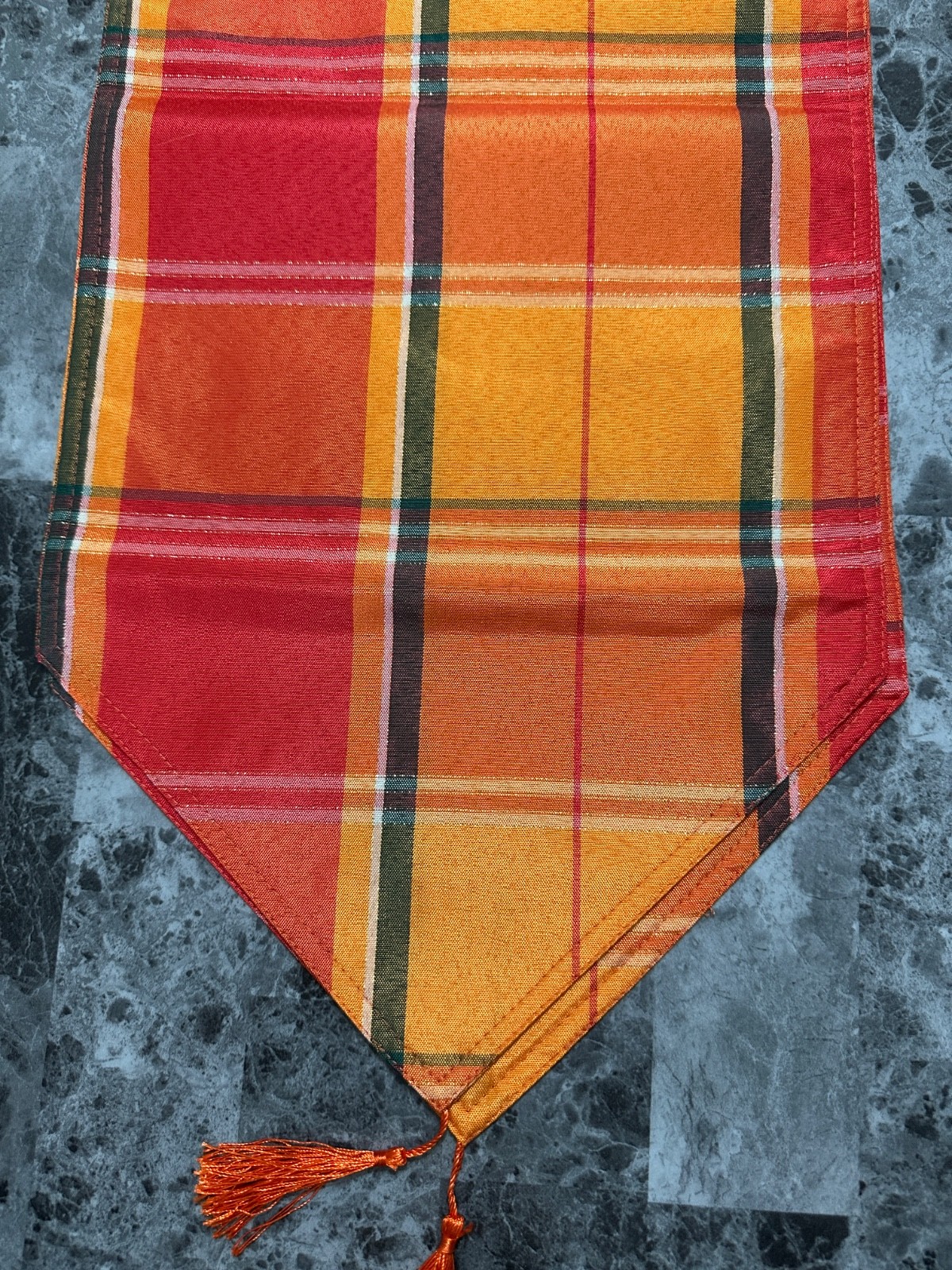 Beautiful orange TABLE RUNNER 70 by 13 inches, fall, halloween, thanksgiving gallery